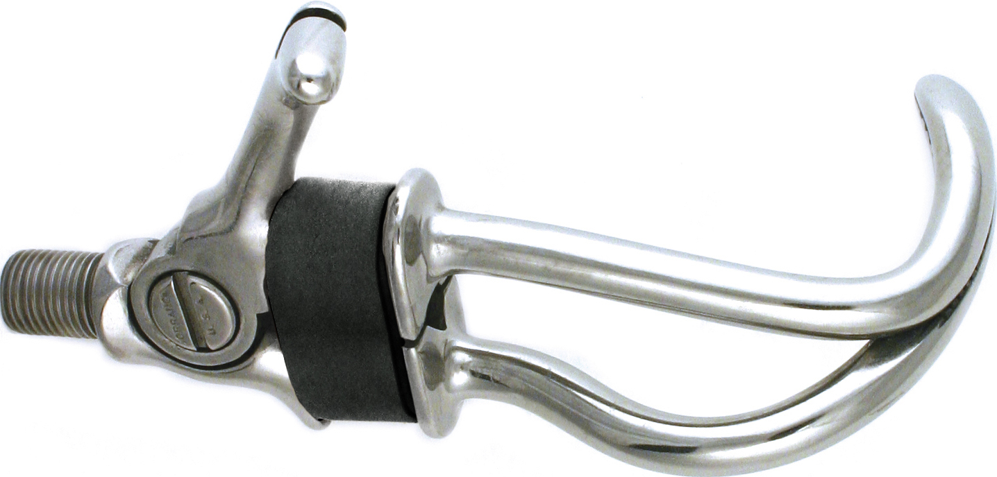 Hosmer Model 5 Hook: Stainless Steel, Canted Fingers